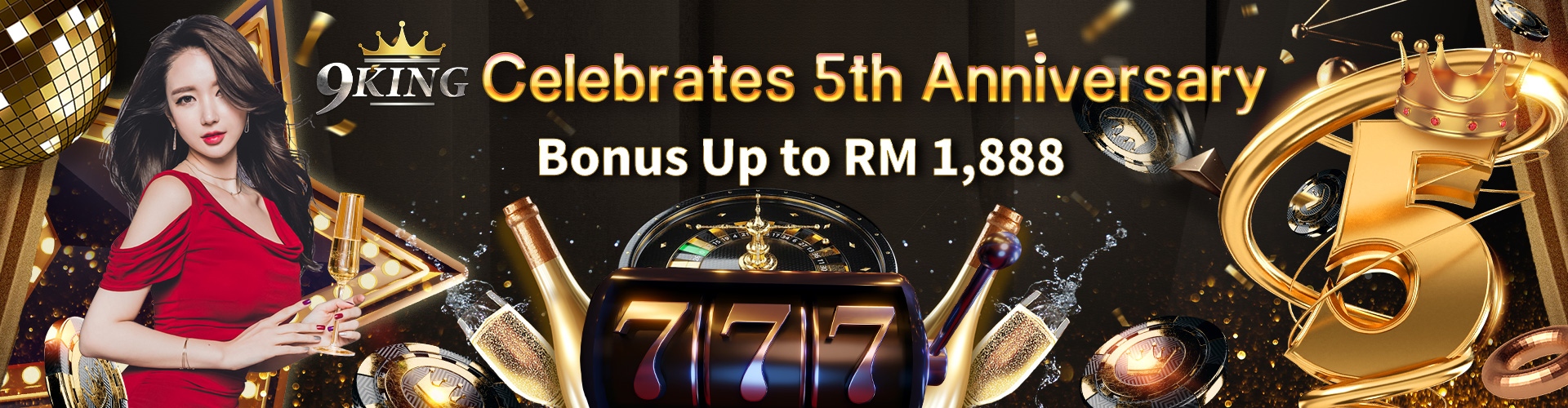 9KING Celebrates 5th Anniversary, Bonus Up to RM 1,888